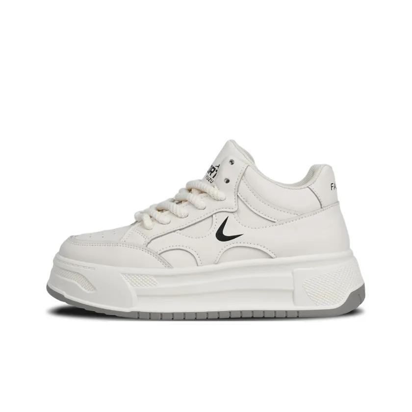 LIANGHUO Покрытие Термическая Амортизация Ударопрочность Устойчивые к Износу Высокие Кроссовки для Скейтбординга Женские Экрю