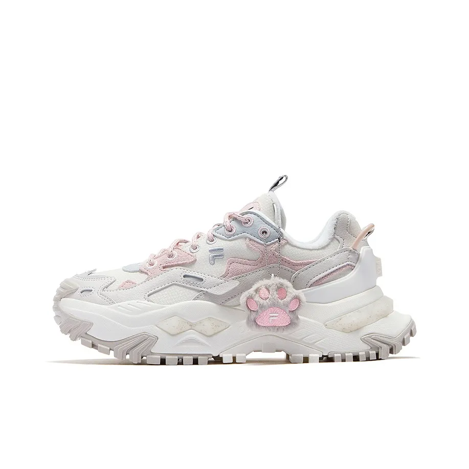 FILA FUSION BIANCO WE Винтажные баскетбольные кроссовки Женские Молочно-белый Розовый