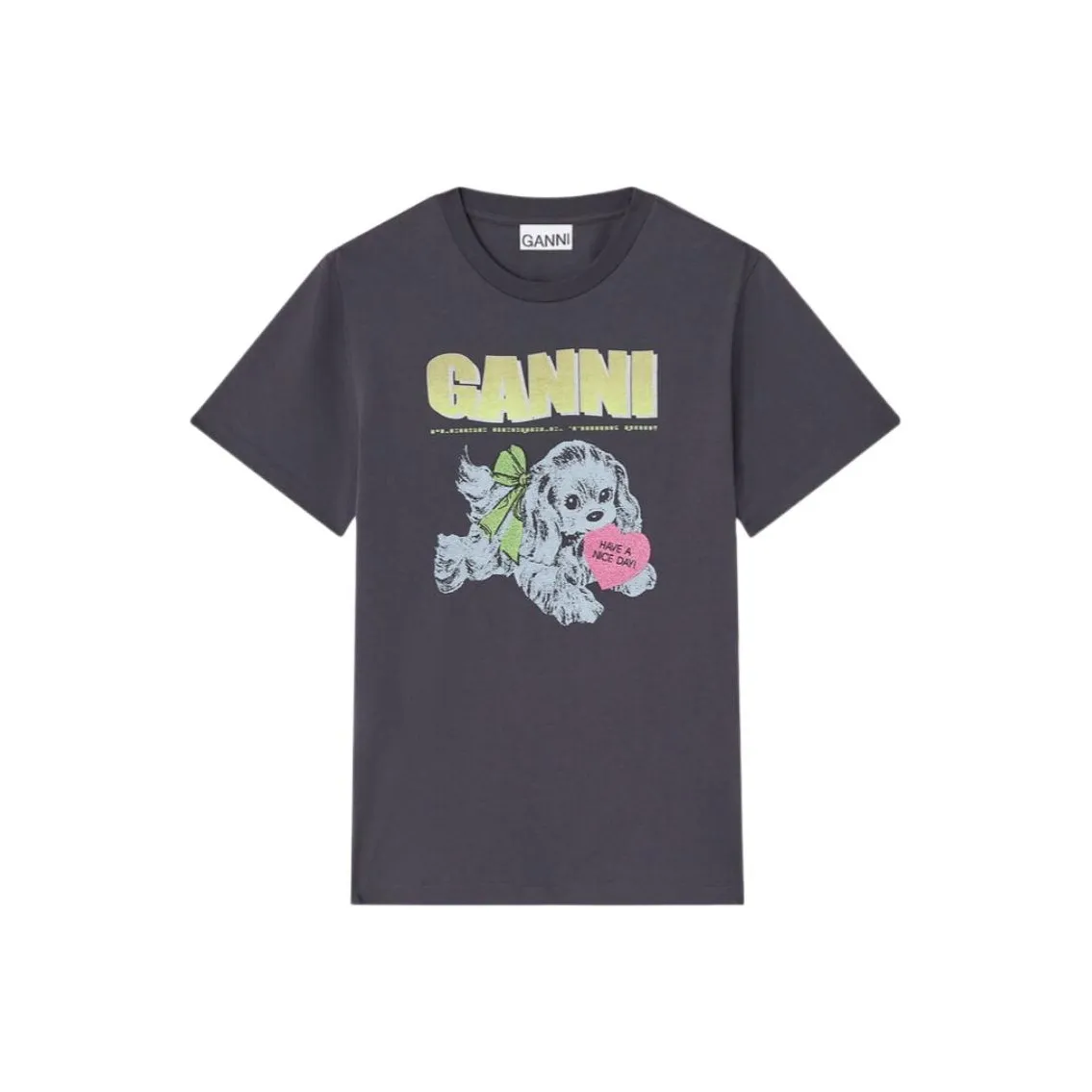 GANNI Темно-серый Женские T-рубашки
