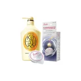 2종 세트: 꽃무늬 사랑 Shower 겔 550ml + 영양 보호 헤어 마스크 10g*8개