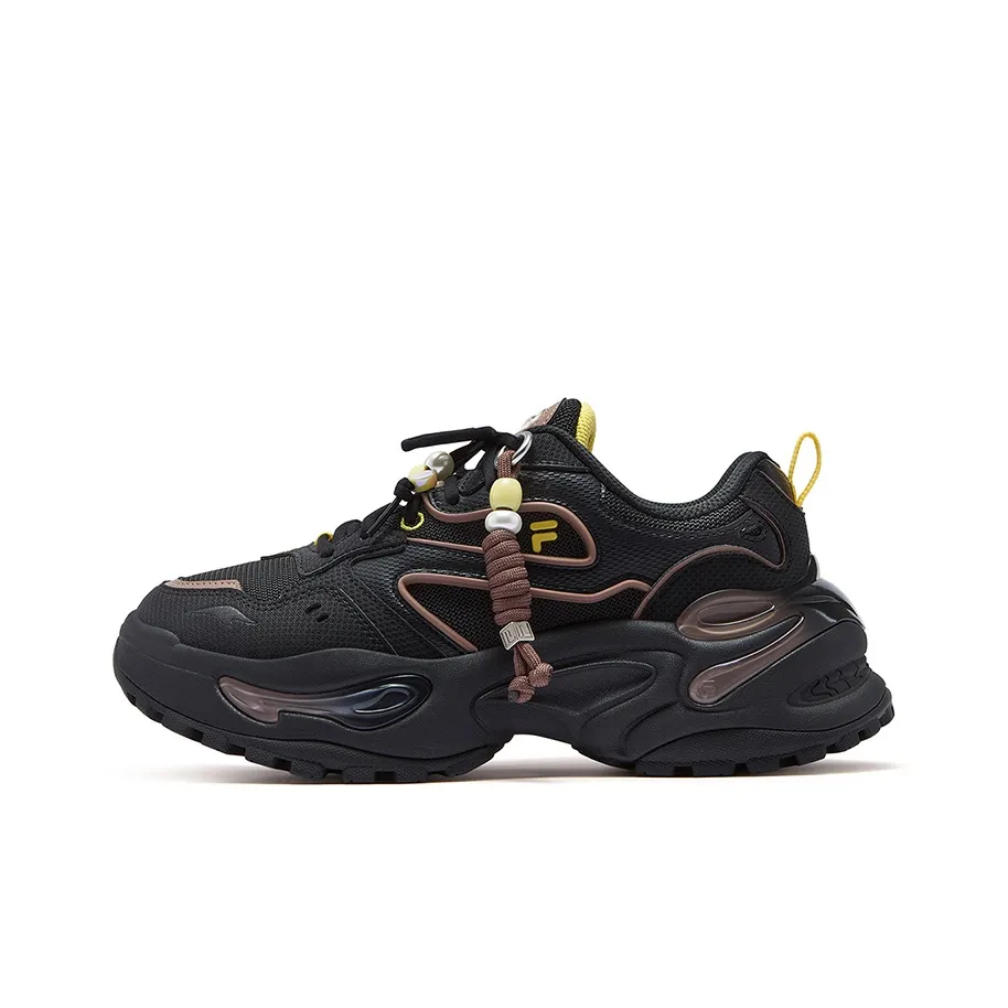 FILA FUSION EVA Gummies визуально увеличивает рост Повседневная обувь Женские Черный Дубовый коричневый