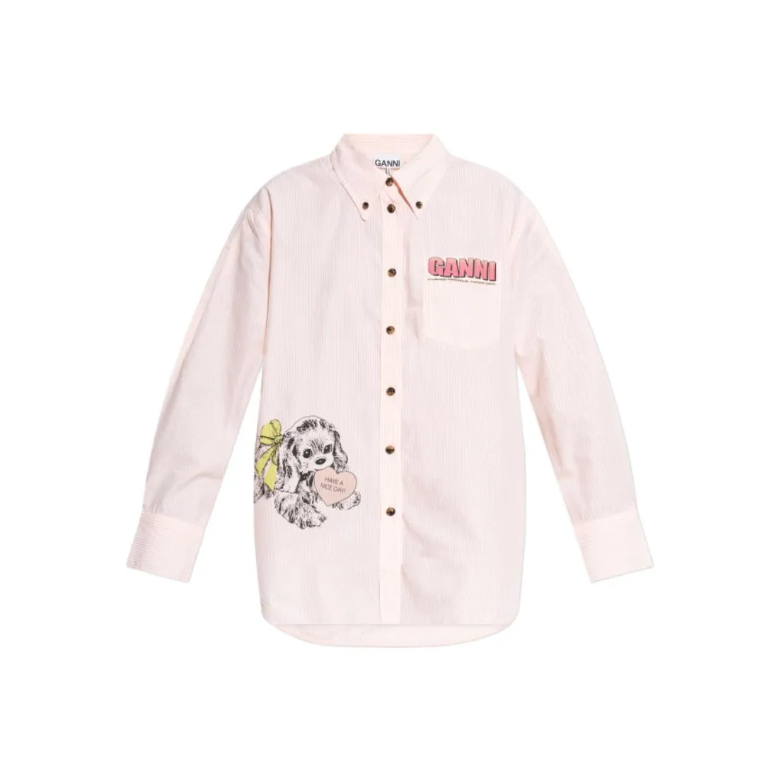 GANNI Апельсин Женские Рубашки