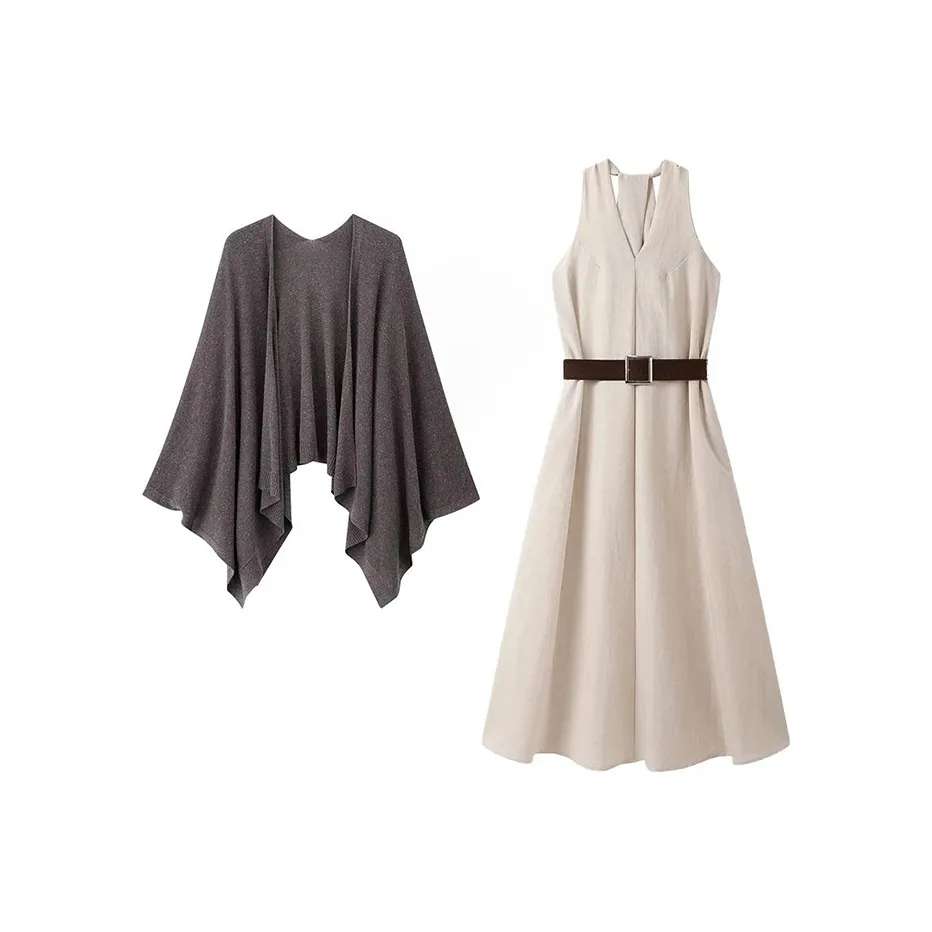 MARIE·COCO Шаль+Платье Женские Комплекты с Юбкой
