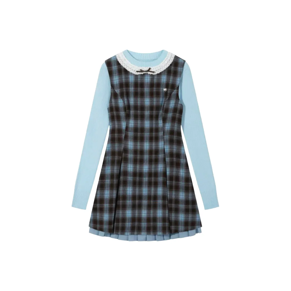 MITX Синий Женские Длинные Платья с Длинными Рукавами