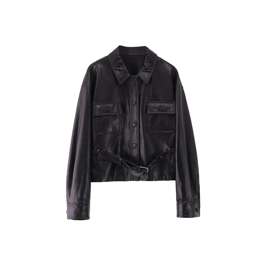 Musewave [Модный LOVING Child] UK Импортный Овчина Дизайнерская Кожа Куртка Женская