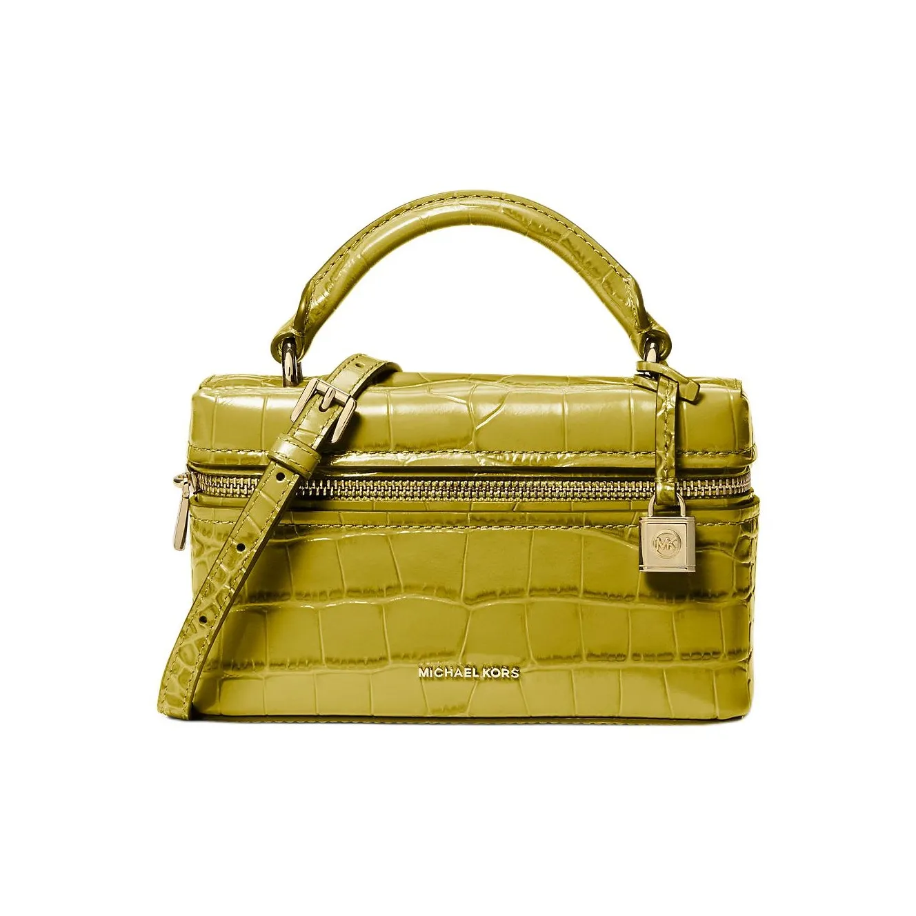 MICHAEL KORS Коровья кожа Геометрический Сумка Мини Женская Желтая Зеленая