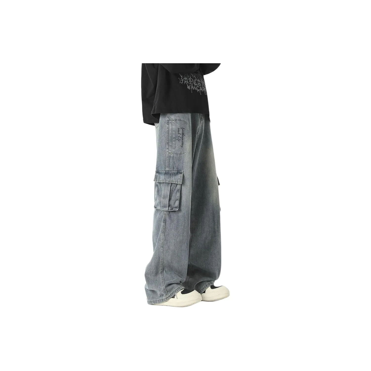 Qnxeey Jeans Unisex