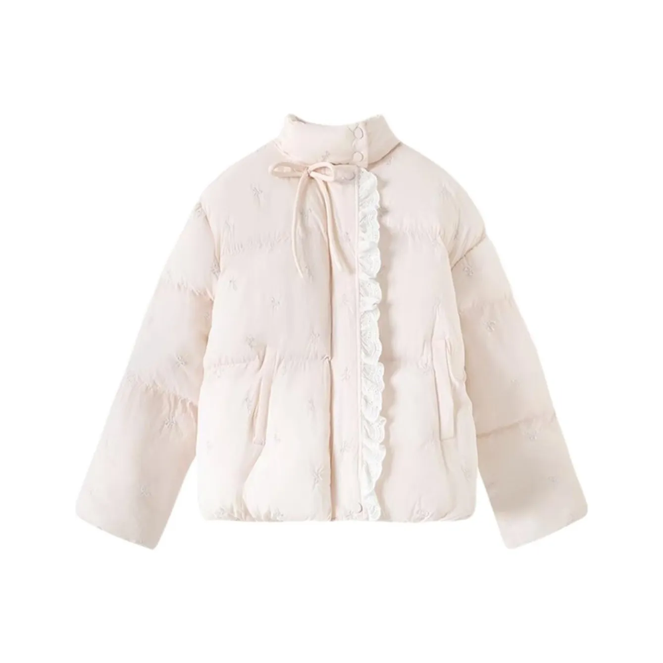 TSKIU Светло-розовый Женский пуховик