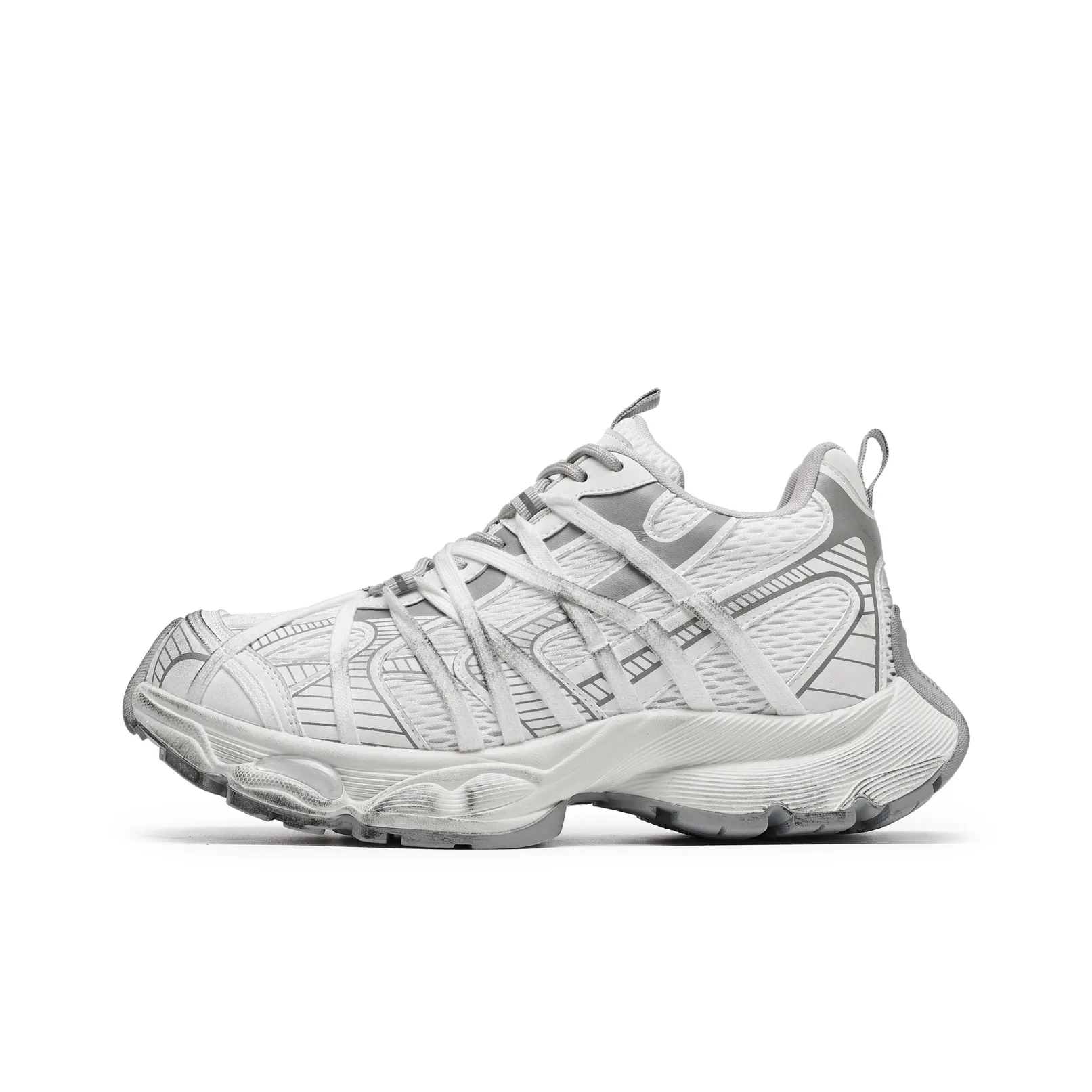 JIPOSEN Высота Увеличивающие Низкие Кеды Толстая Подошва Унисекс Грязно-Белый