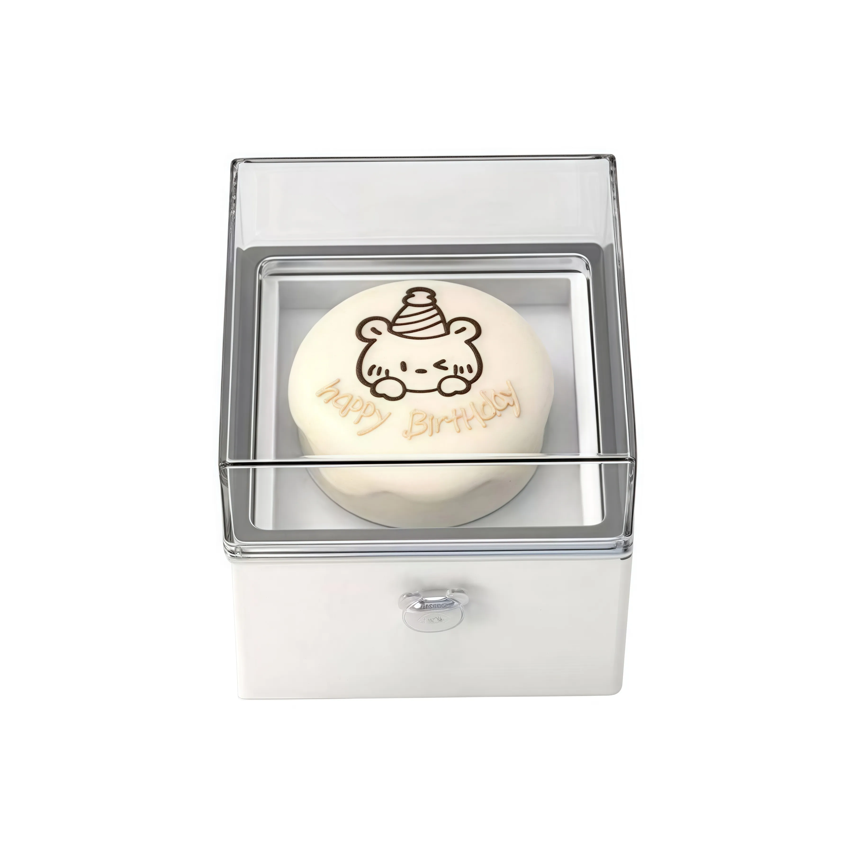 AIQINGCAOZHILIANWANJU Медвежонок Торт Коробка для кольца FLIP Вращающийся Автоматический POP Вверх Креативный Toy