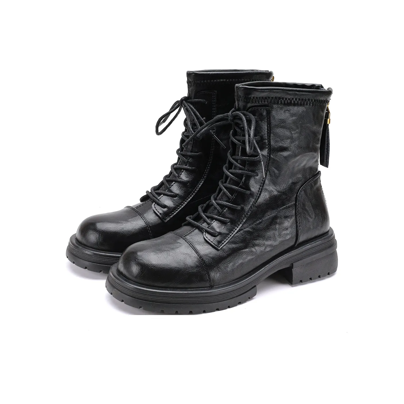 FOXER Ankle Boots Medium Heel Women's Black