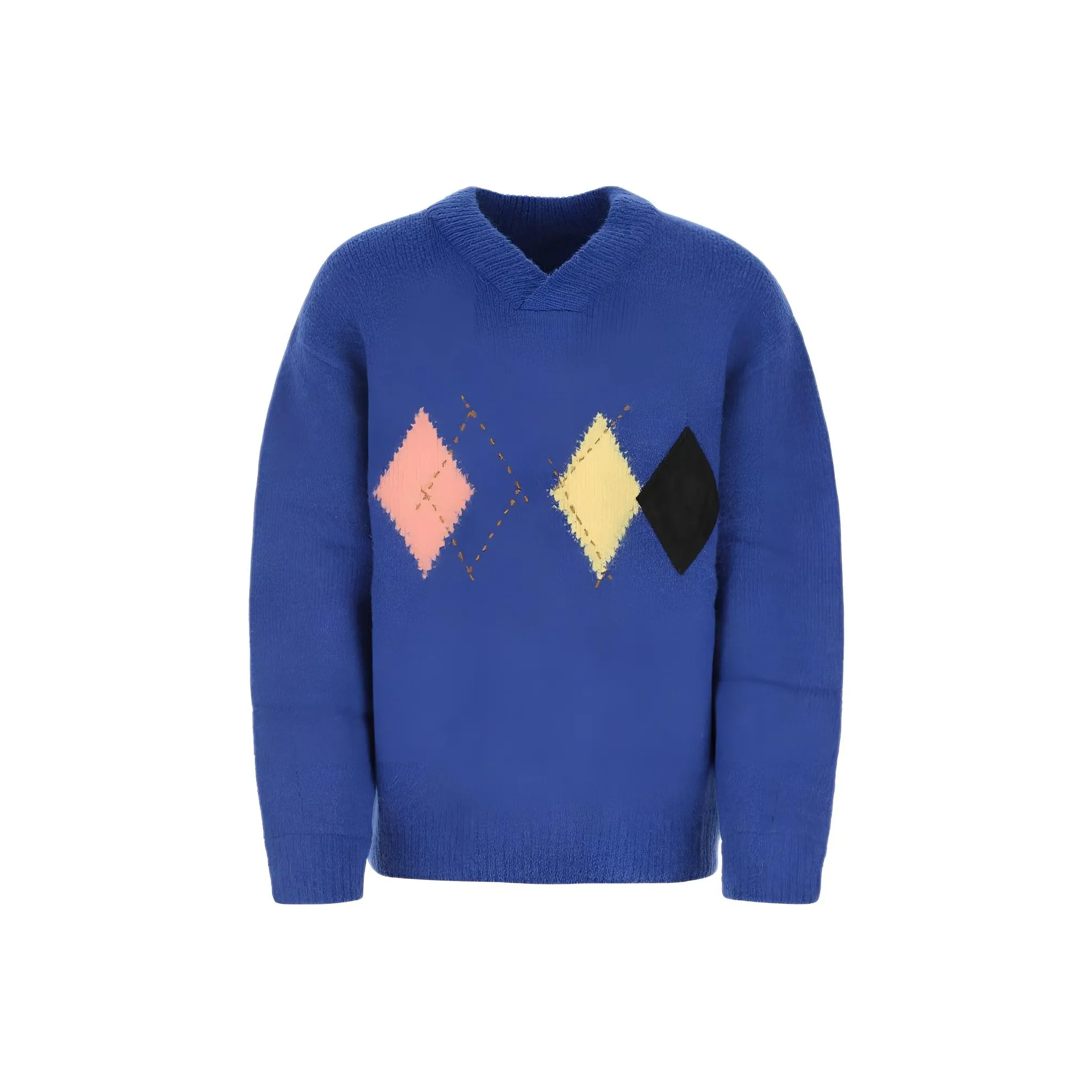 ADER ERROR Illand Argyle knit Oversized Jumper