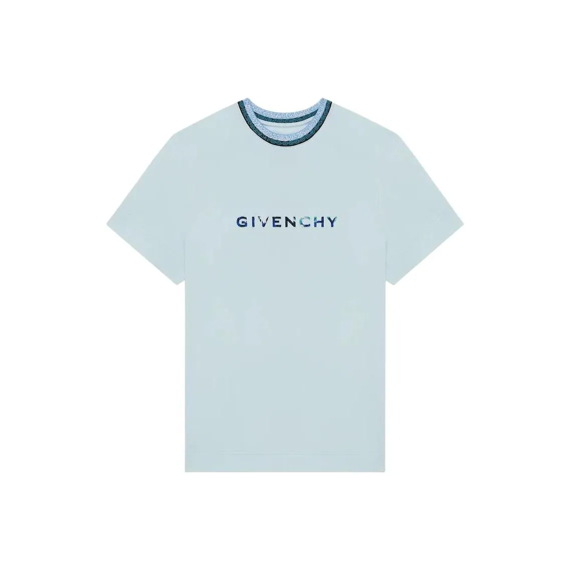 Givenchy Josh Smith Collaboration Collection T Shirt Women's Light Blue