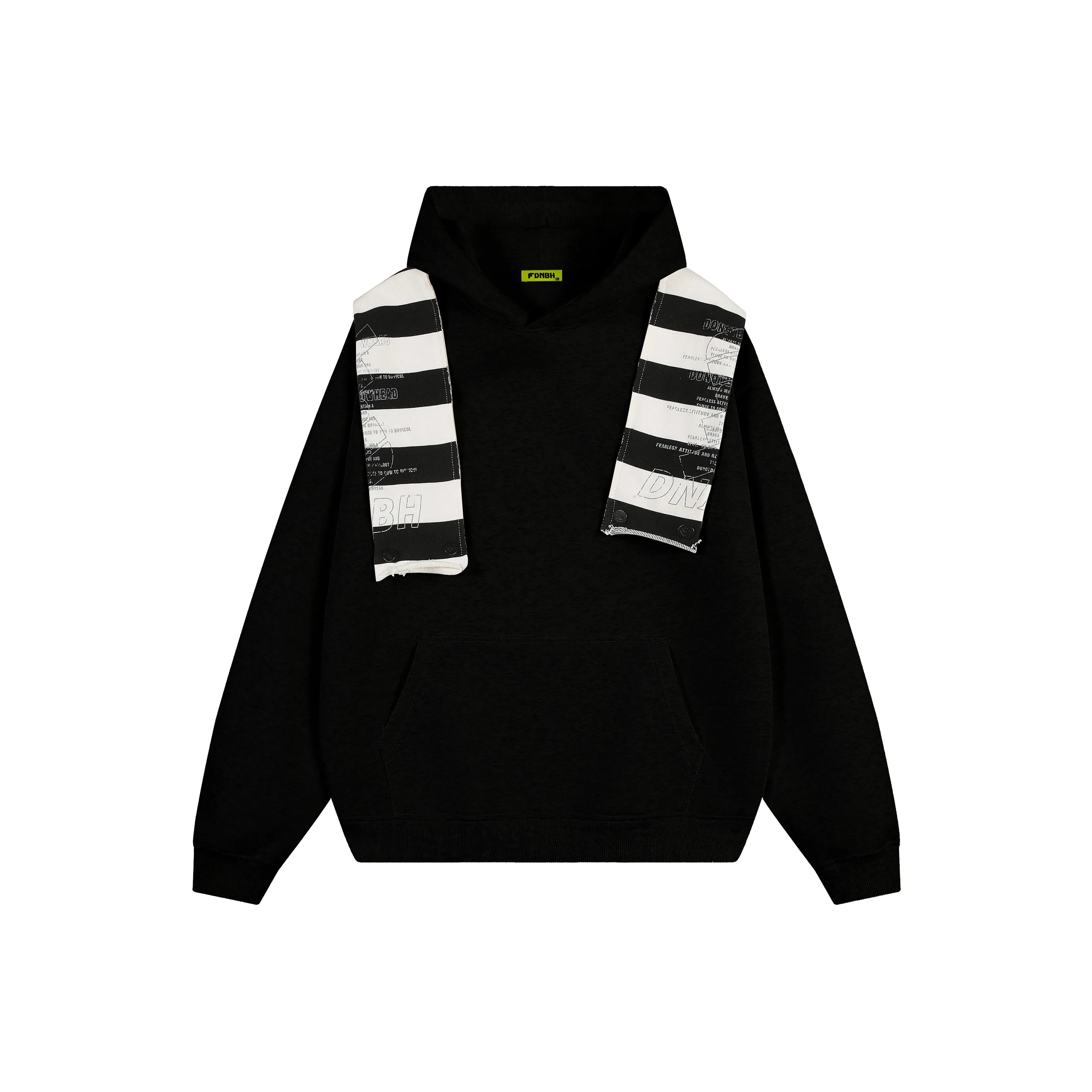 DNBH Американский винтаж Дизайн Трикотажная ткань Шаль Съемный Модный бренд Тяжелый Пуловер Толстовка Унисекс