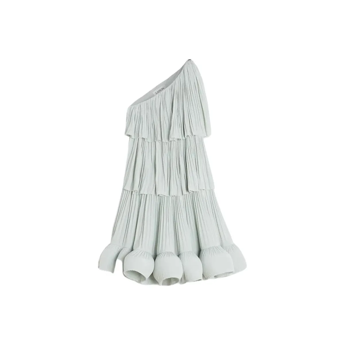 Lanvin Ruffled Asymmetric One Shoulder Dress