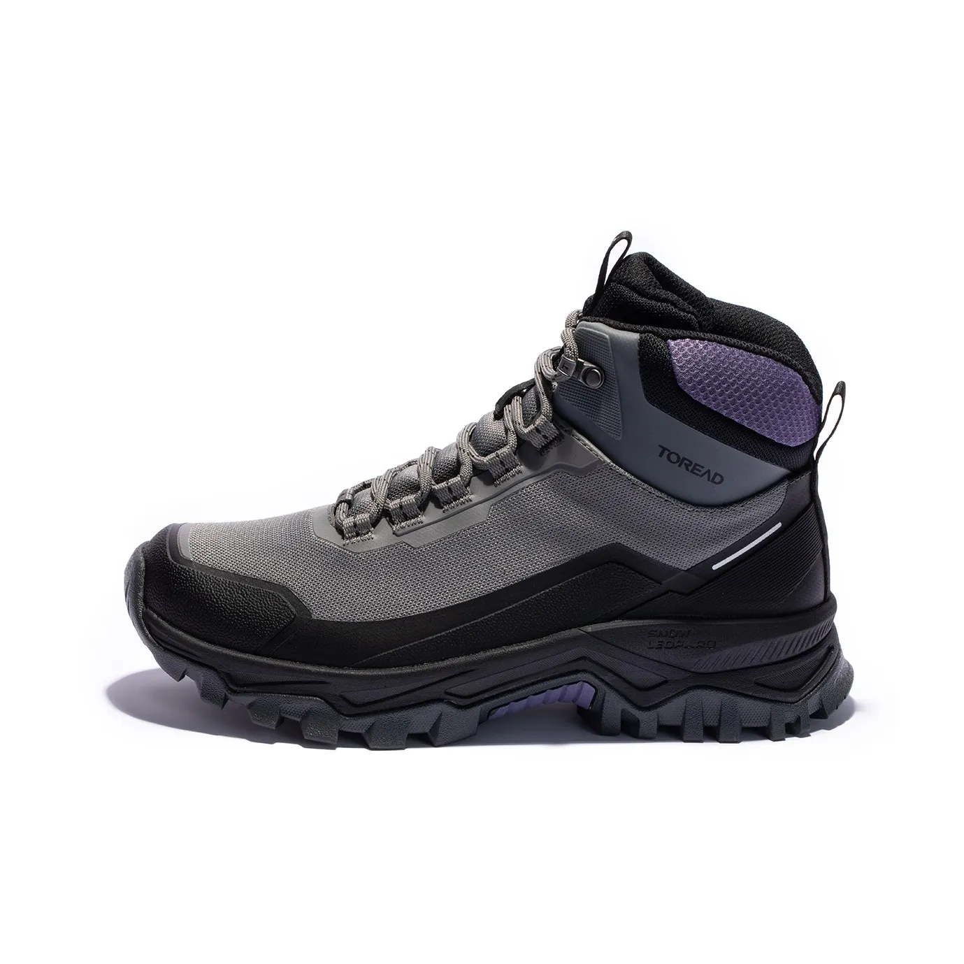 TOREAD Водонепроницаемый и противоскользящий высокий топ альпинистская обувь женские черный средне-серый