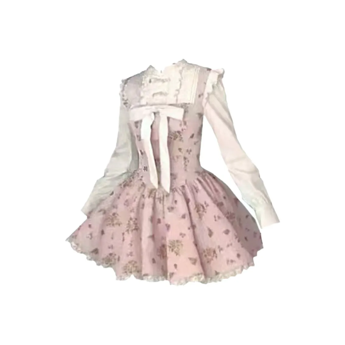 BABYLYCHEE STUDIO Длинное платье с длинными рукавами женское