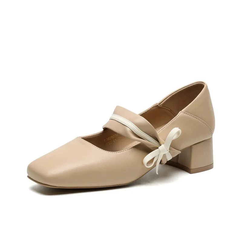 WESTLINK Грубый каблук Туфли Мэри Джейн Женские