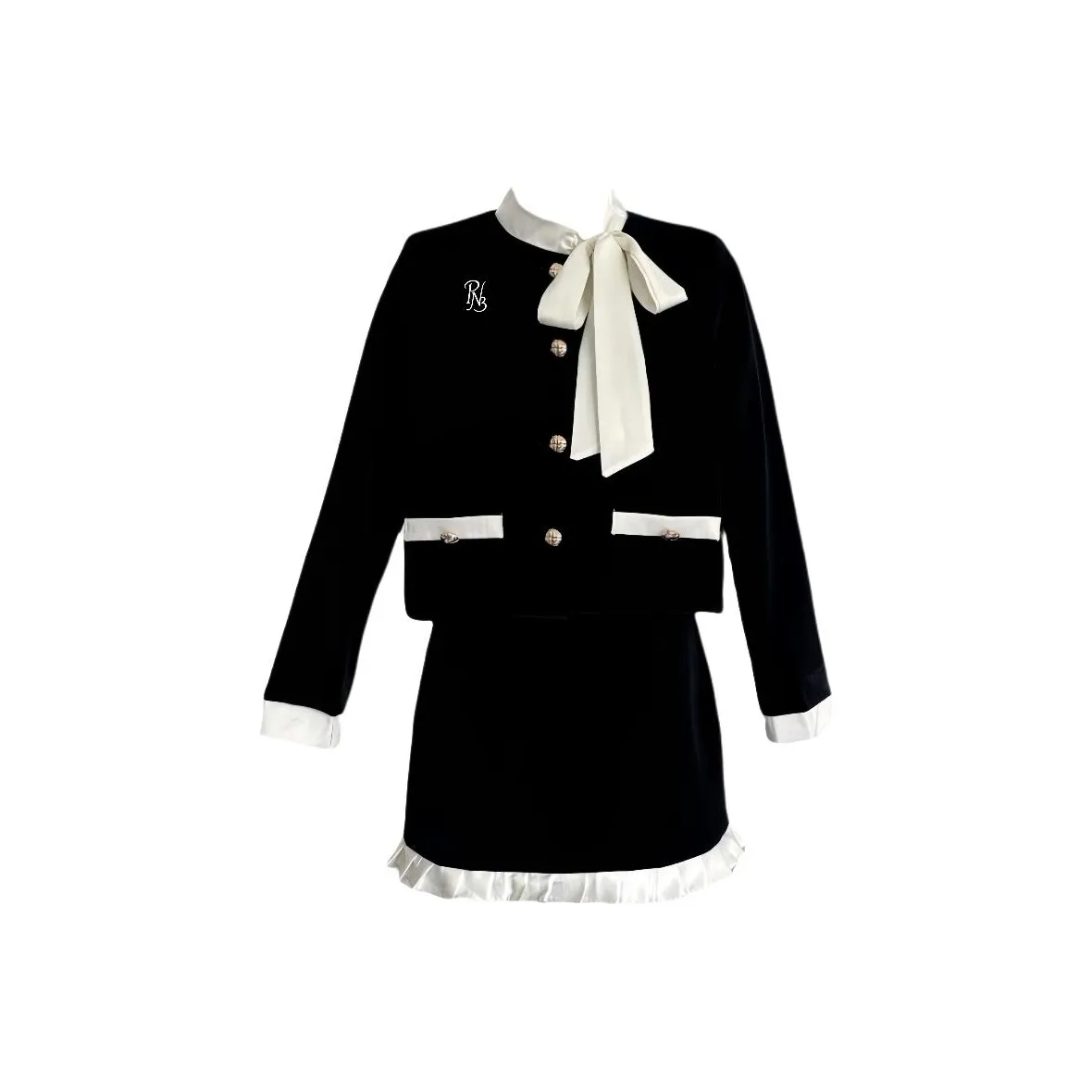 PNVB Черный Женский Комплект с Юбкой