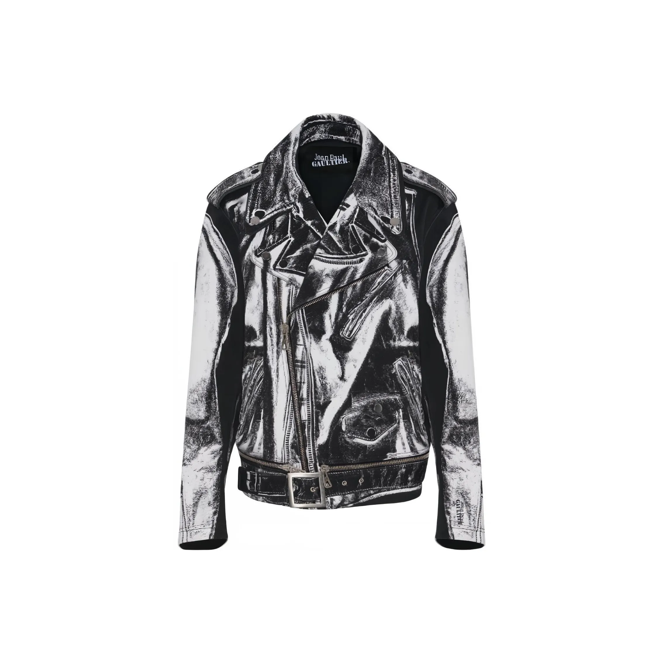 Jean Paul Gaultier Trompe L'Oeil Perfecto Jacket 'Black/White'