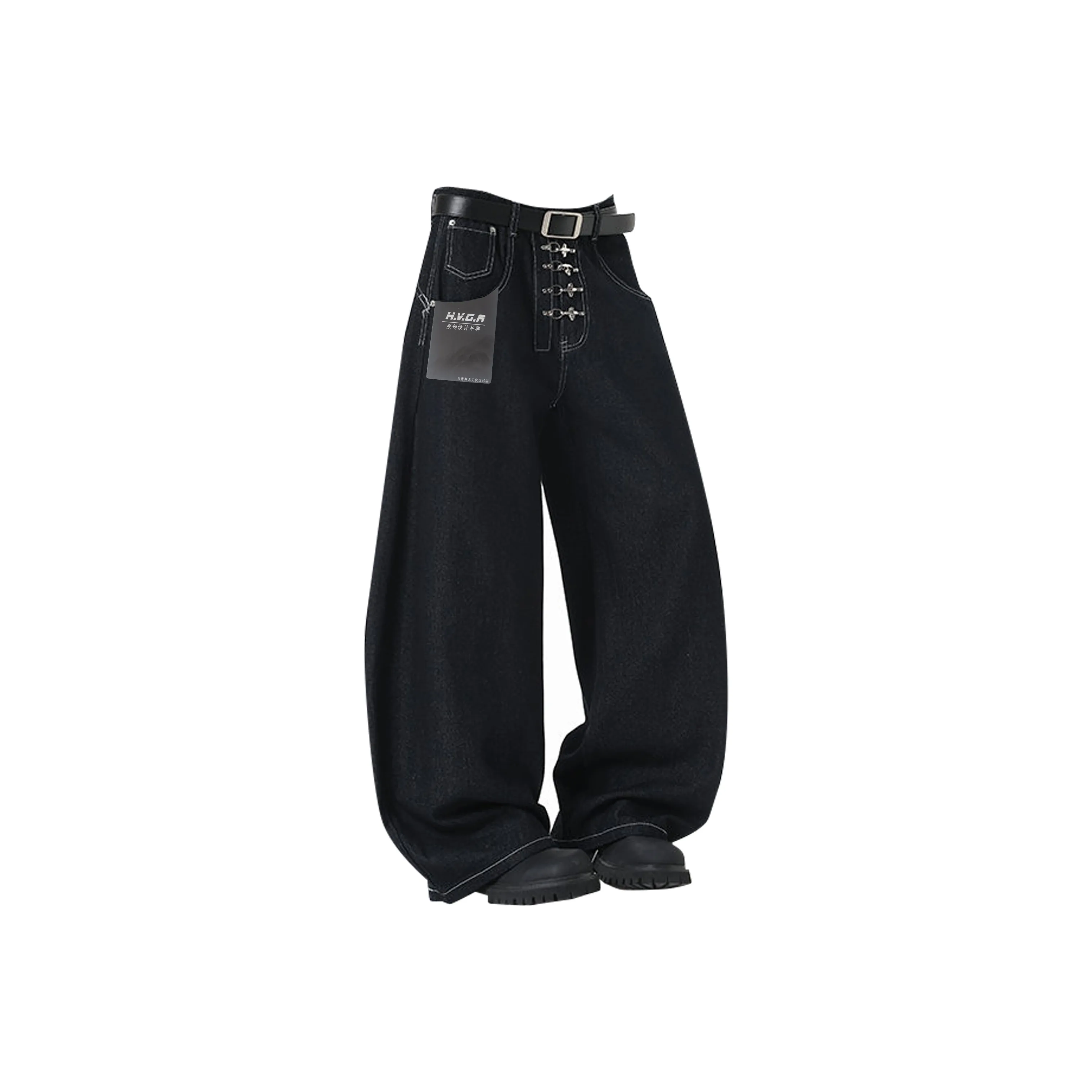 H.V.G.A Черные Унисекс Джинсы