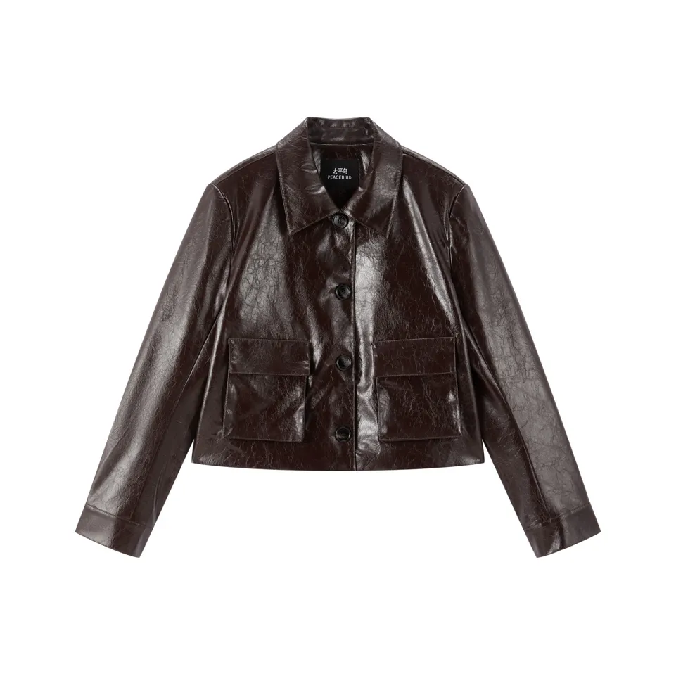 PEACEBIRD Кожа Куртка Женская