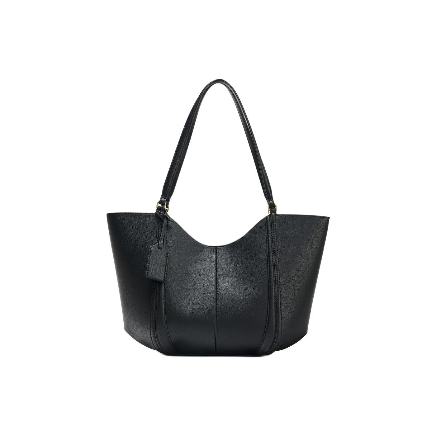 ZARA Полиуретан Тоут Сумка Сумка для покупок Сумка Сумка через плечо Стандартная Женская Черная