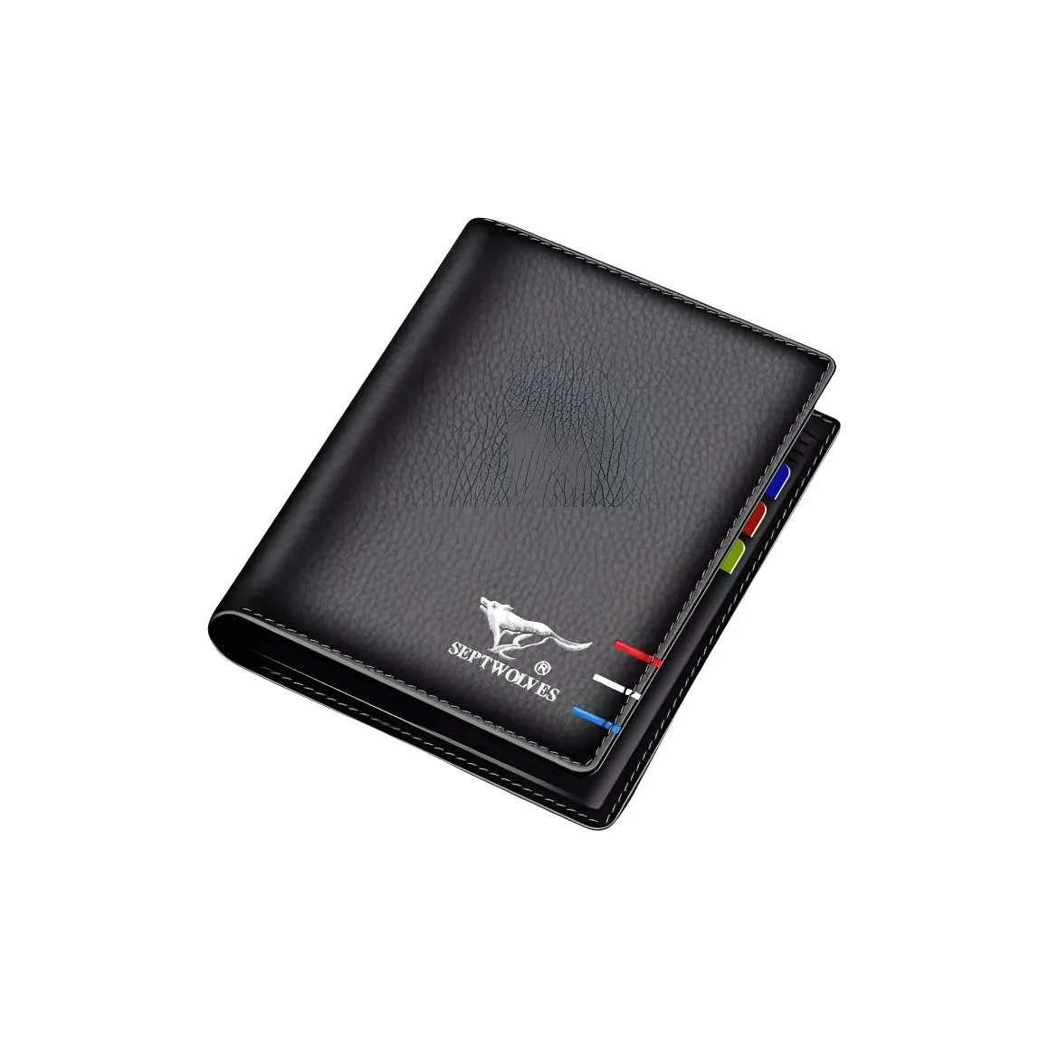 SEPTWOLVES Кошелек из лаковой коровьей кожи Мужской Многоцветный