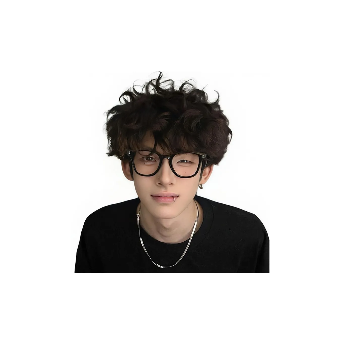 UMIFFA Leslie Roll Мужская Перука Естественный FLUFFY Корейский стиль Молодой Модный Handsome Кудрявый