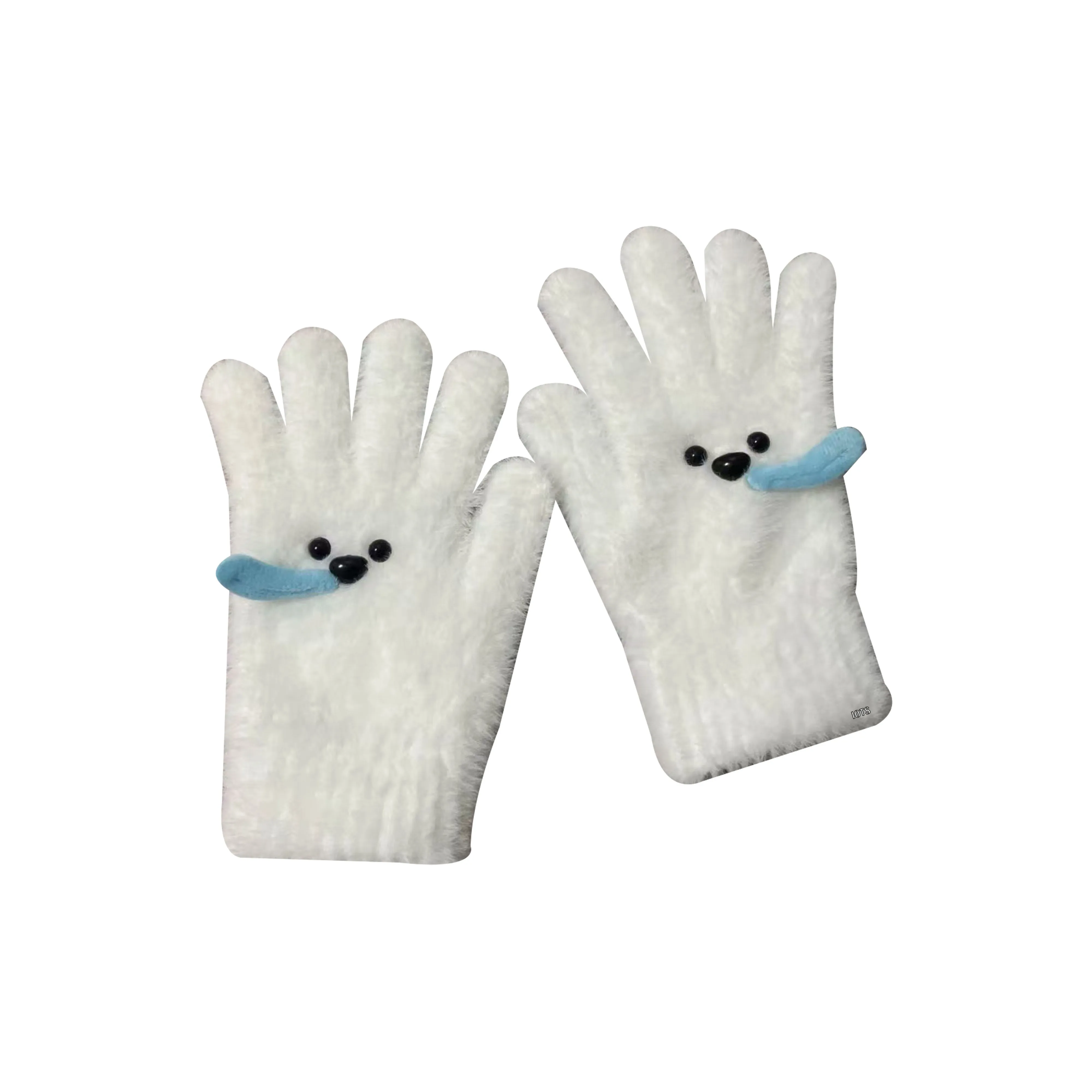 IOTS Утолщенные и с флисовой подкладкой устойчивые к холоду милые повседневные перчатки для женщин