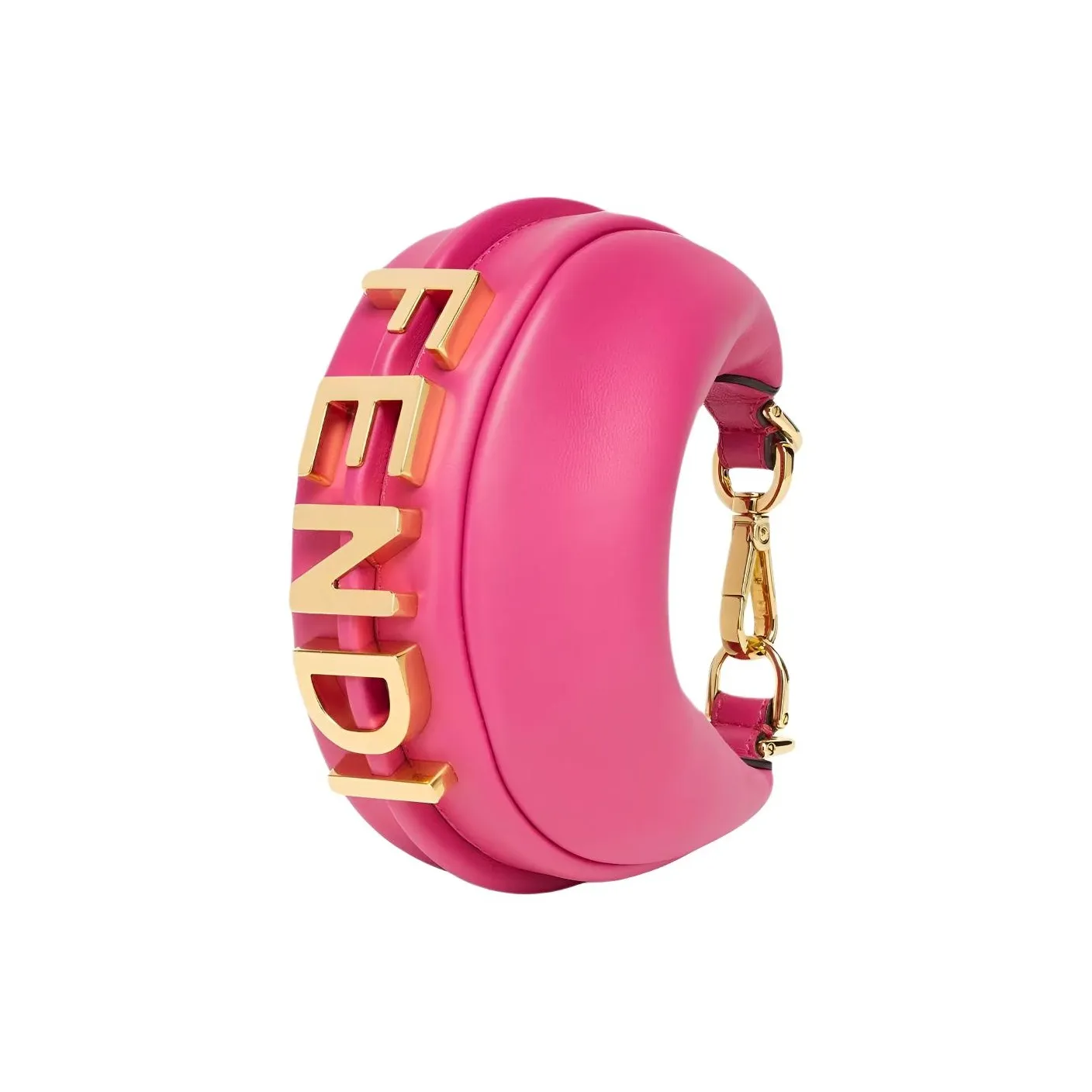 FENDI Fendigraphy Calfskin Wrist Bag Nano Women's Pink
