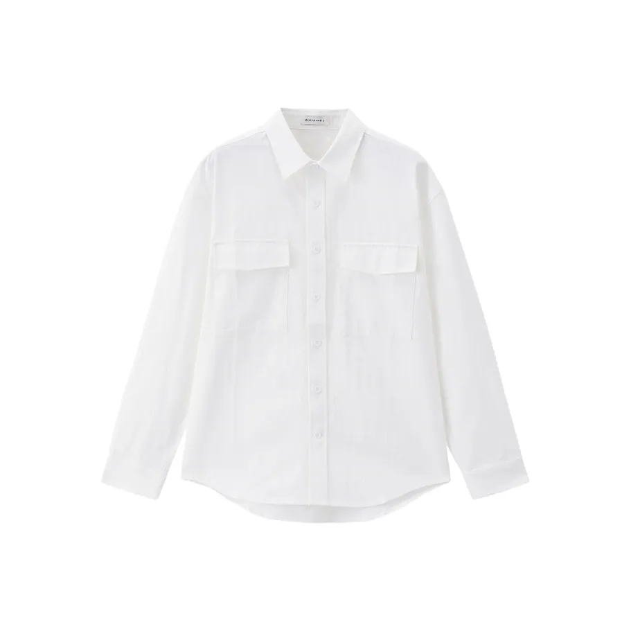 Giordano 01 Белый Мужская Рубашка