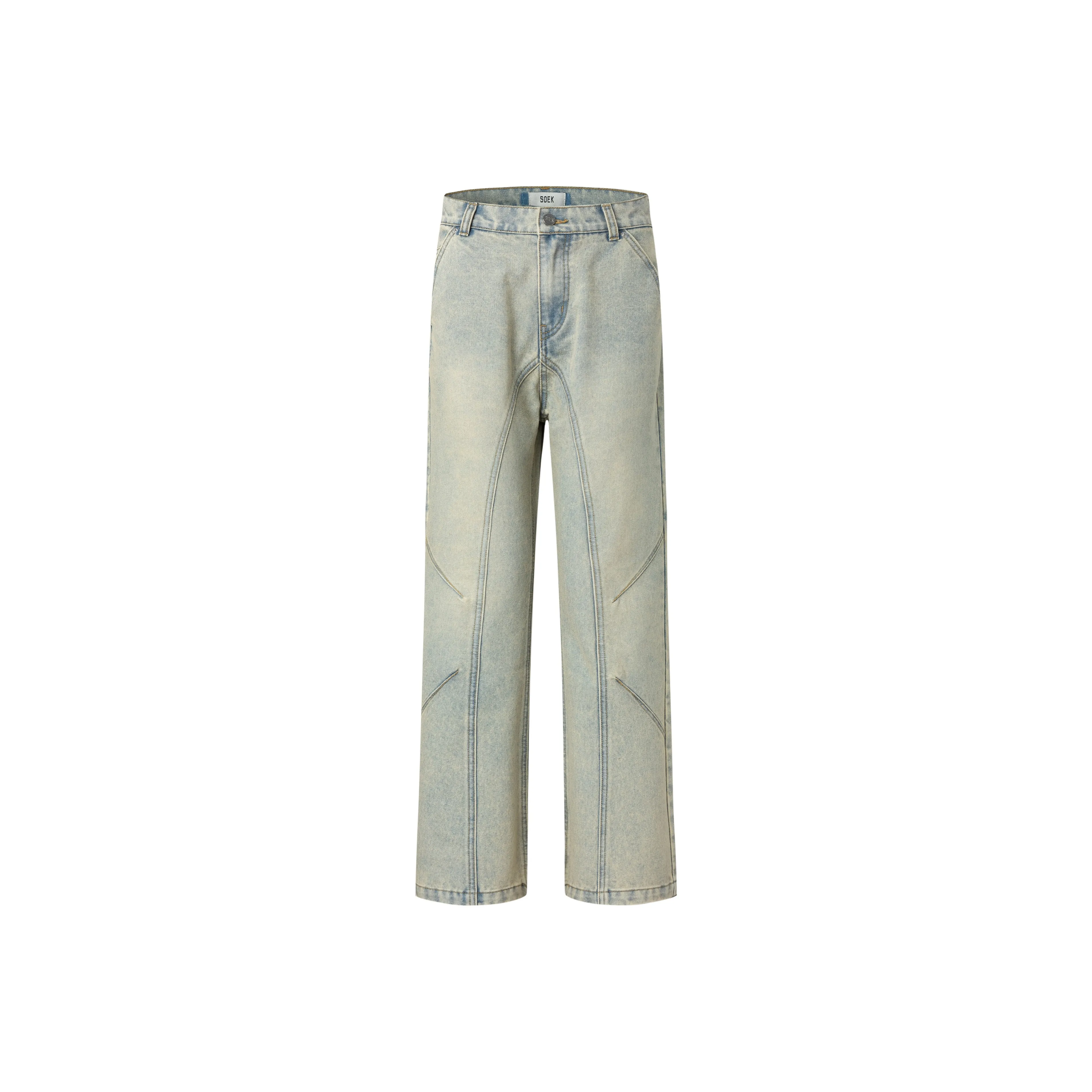 SOEK Желтые Грязные Унисекс Джинсы