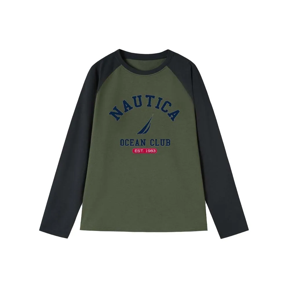 NAUTICA Длинный рукав Т-рубашка Осенний Подростки
