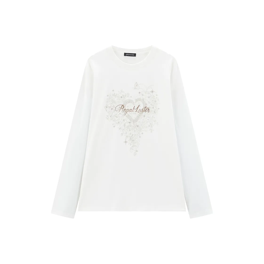 PEACEBIRD Мягкий Белый Женский T-Рубашки