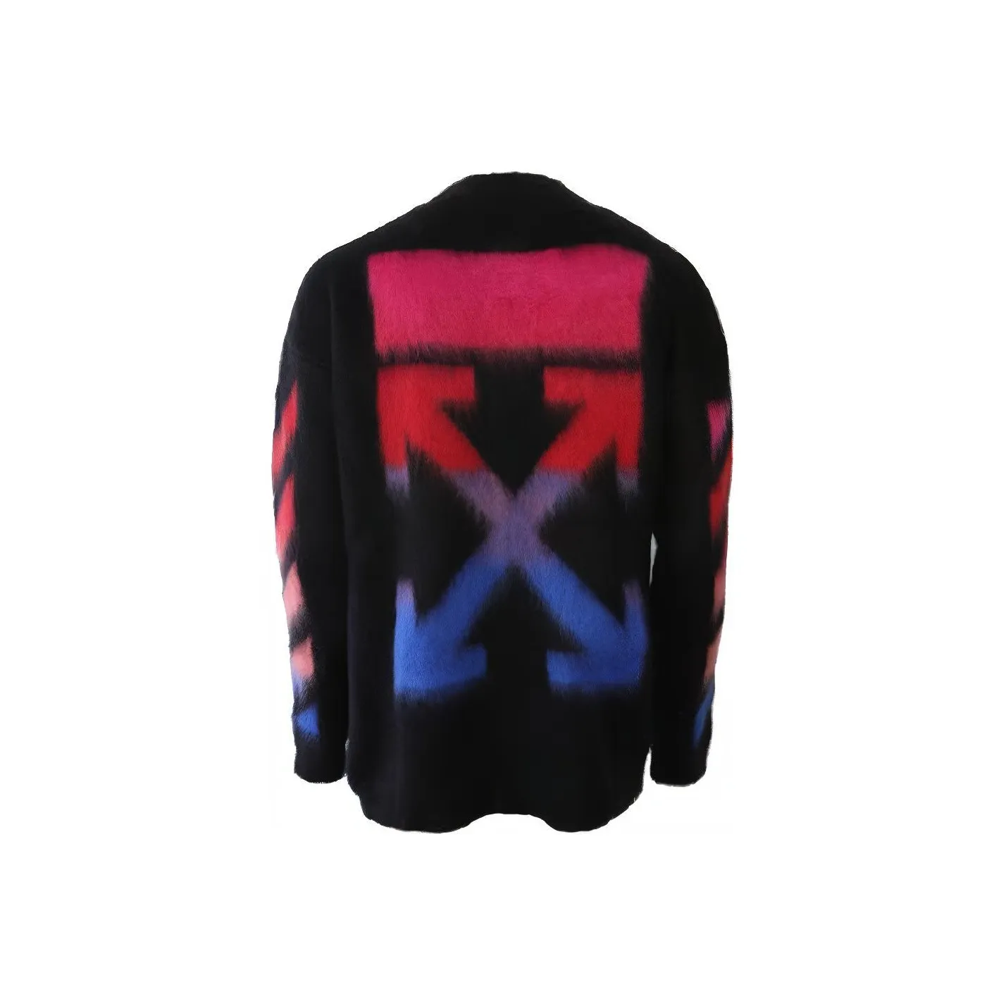 OFF WHITE Brushed Mohair Diag Arrows Logo Knit Sweater