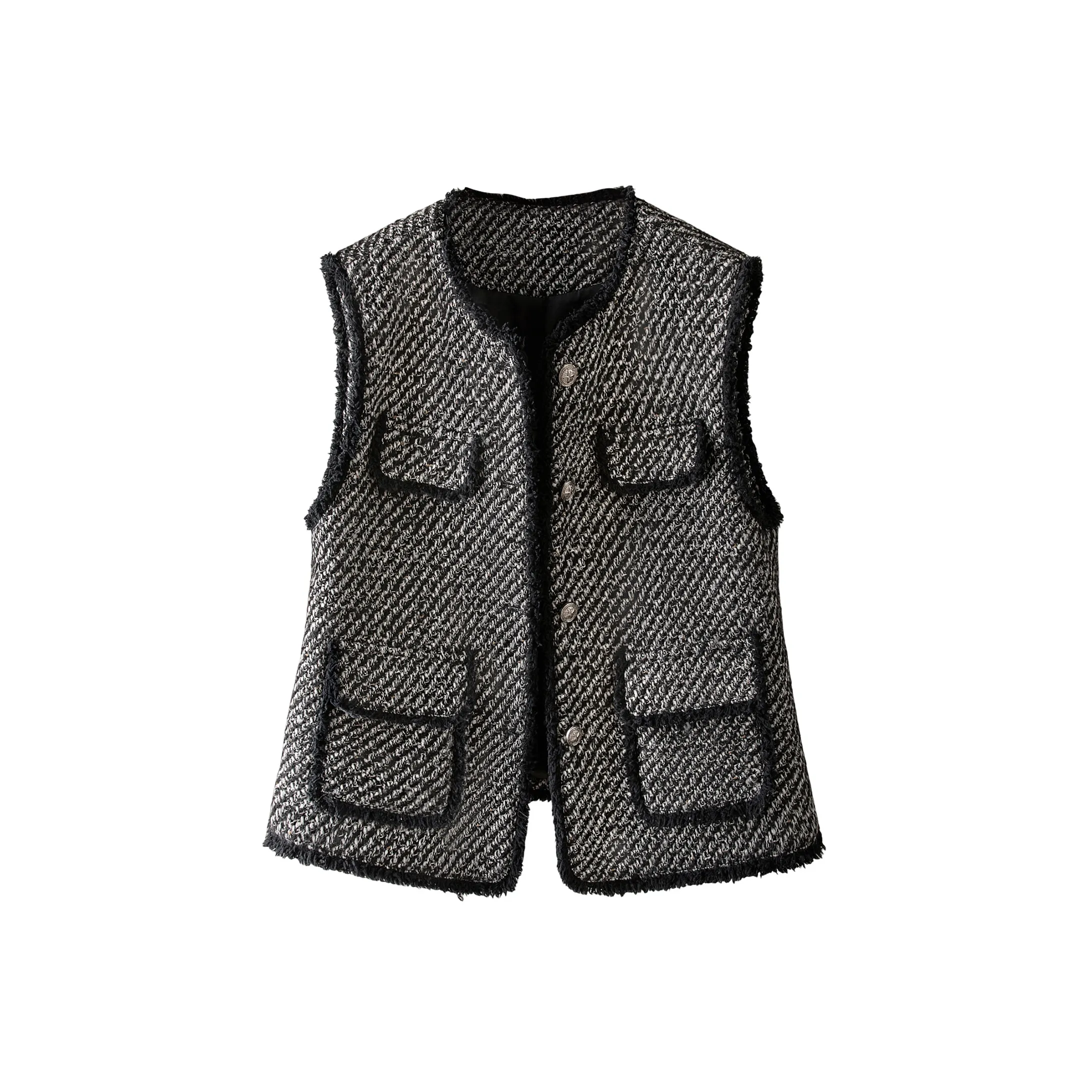 SIBAISHE Черный Белый Женские Жилеты