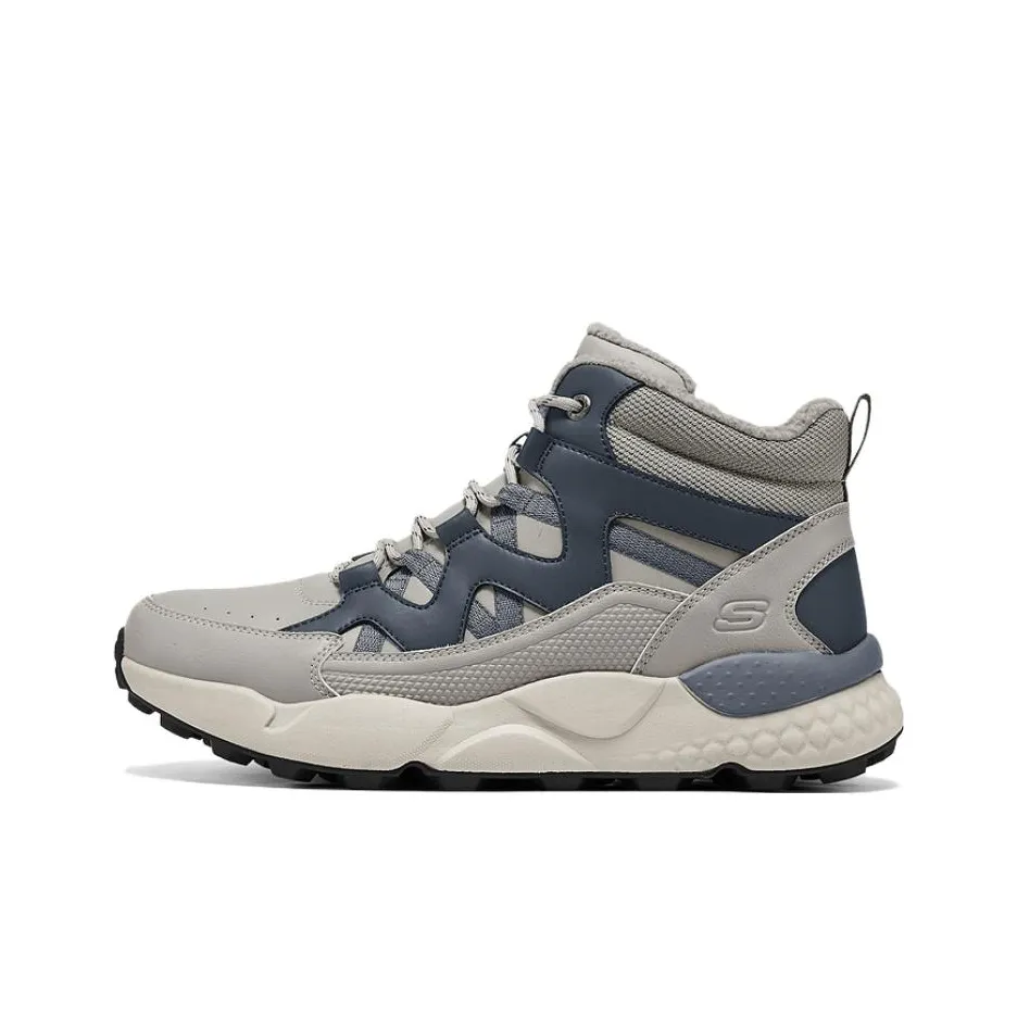 Skechers BENDINO Дышащий Поддержка Термический Отскок Высокий Топ Повседневный Мужской Серый Синий