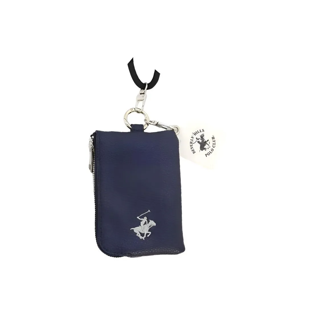 BEVERLY HILLS POLO CLUB PU Coin Purse, One Shoulder Crossbody, Cell Phone Pouch Unisex Marine Blue