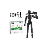 조립된 피규어 블랙 색상【3가지 손 모양 + 4가지 무기/고급 선물 박스 포장】.