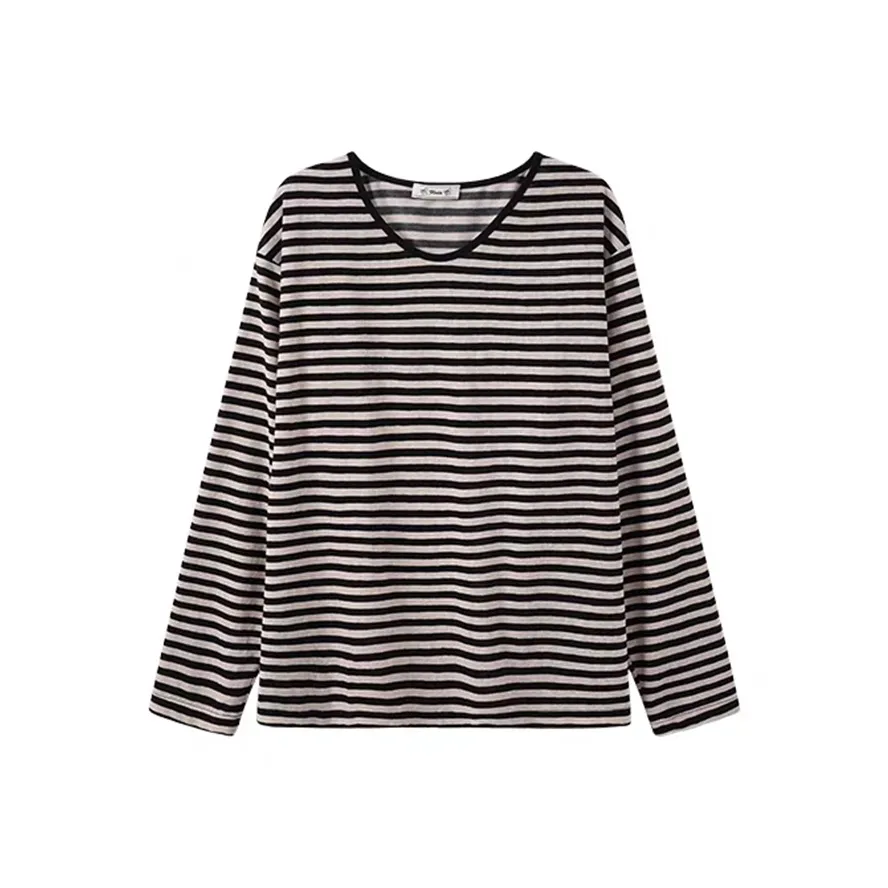 MIMOSA CHUR Черные полосы Женские T-рубашки