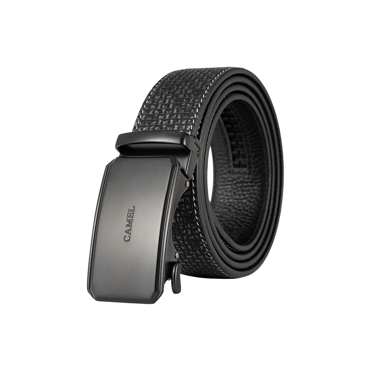 CAMEL Ремни из коровьей кожи Мужские Черные Ширина 3,55 см