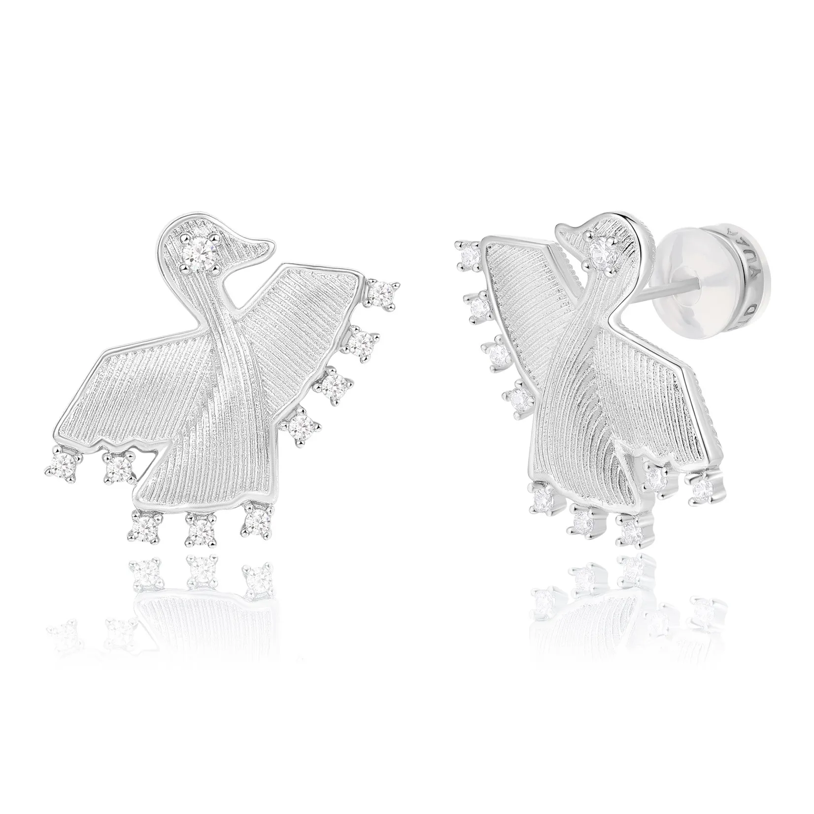 YUAN FIELD Серьги из меди с покрытием из белого золота унисекс