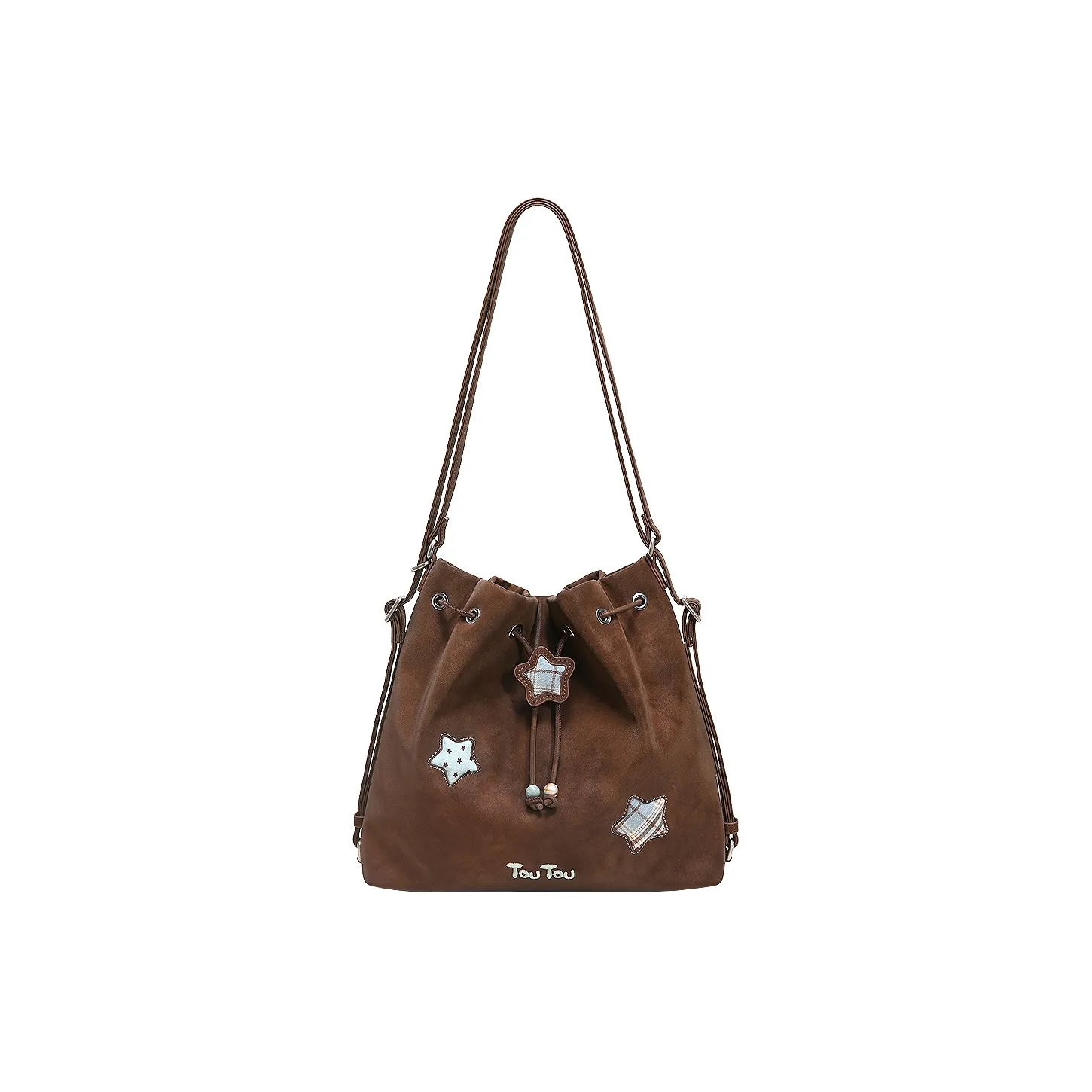 TOUTOU Ткань Синтетическая кожа Рюкзак Стандартный Женский Шоколадный коричневый