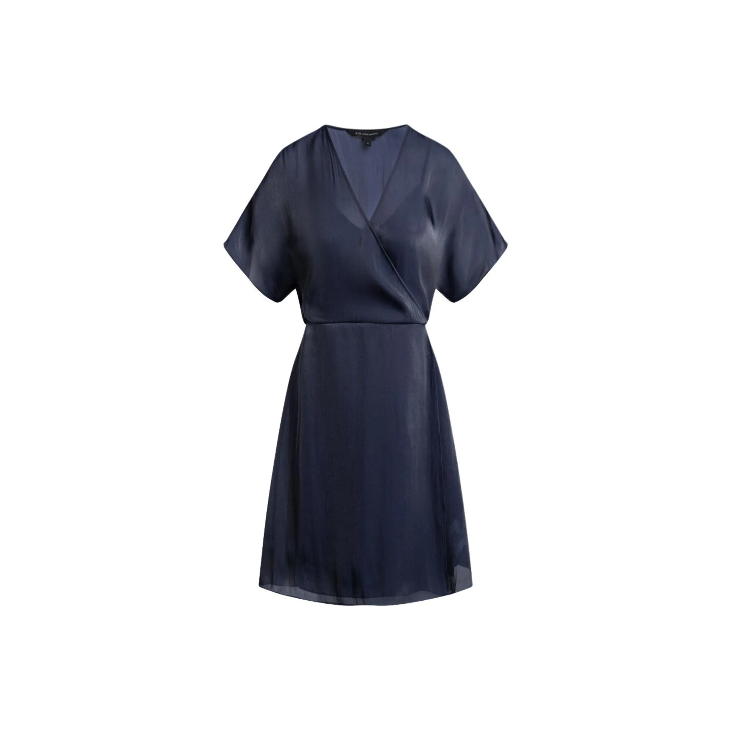 ARMANI EXCHANGEAE SS24 Короткое платье с короткими рукавами женское темно-синий