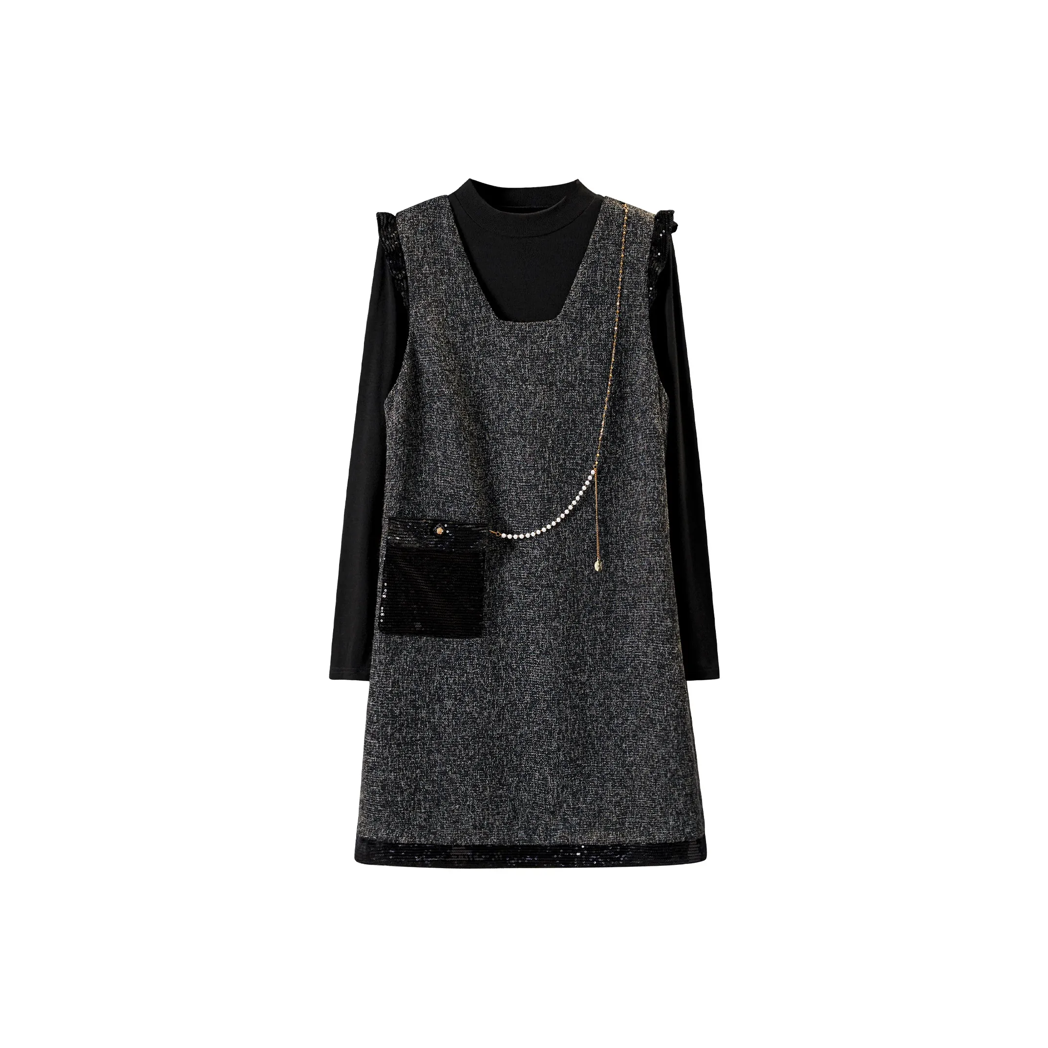 TOUCH Комплект с юбкой Женские Черный + Черный Белый