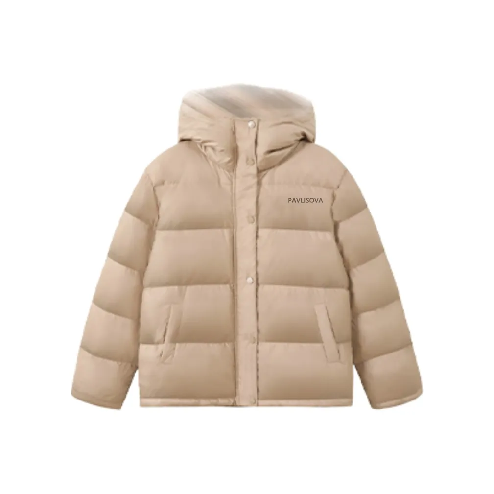 PAVLISOVA Бежевый Съемный рукав Унисекс Пуховики