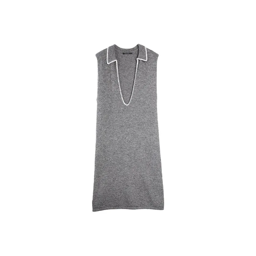 ELLE Средне-серый Женские Платья без рукавов