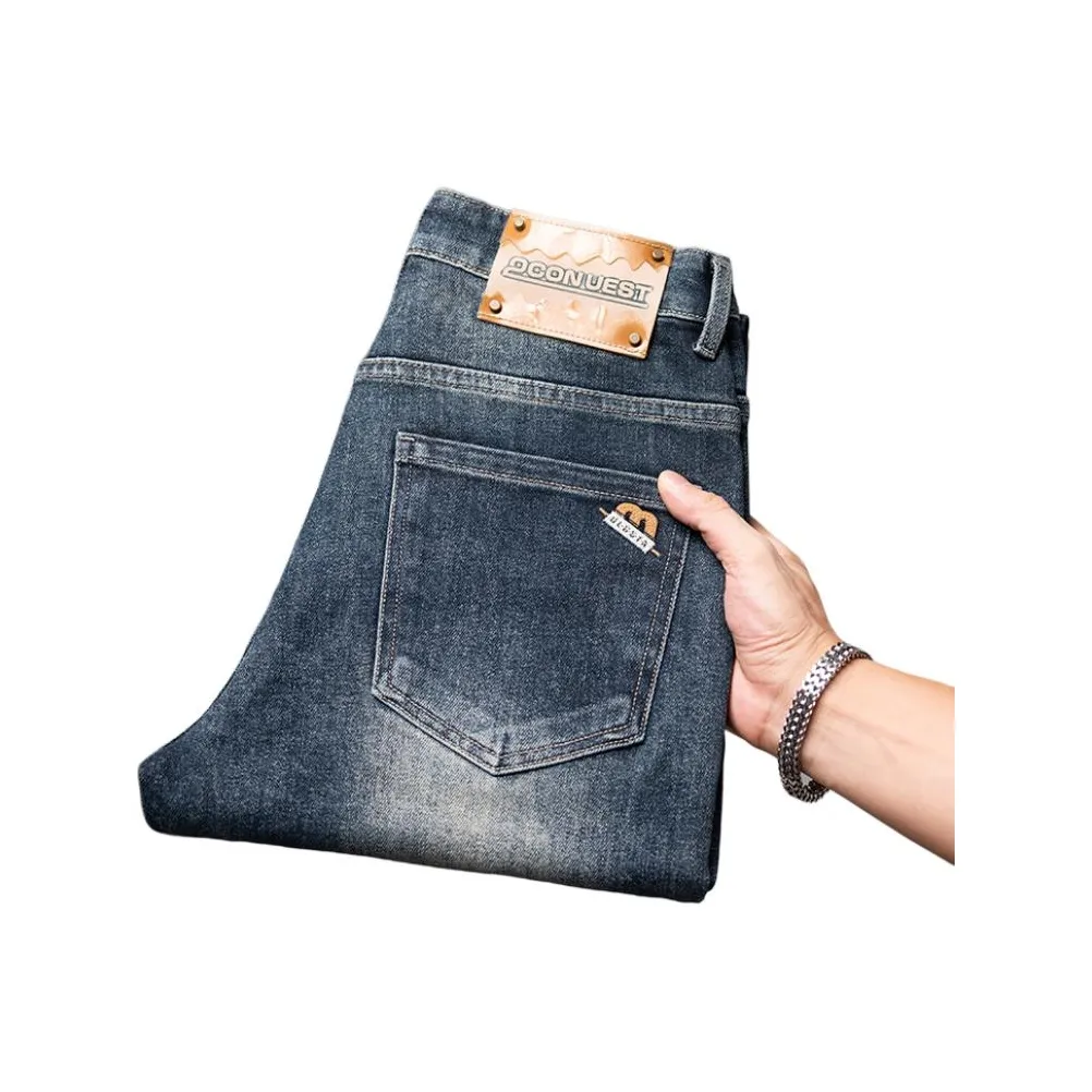 Мед Винтажный синий Унисекс Джинсы