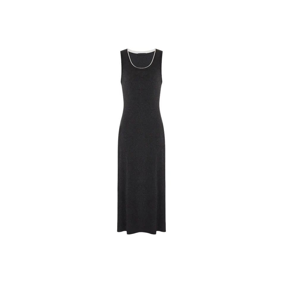 MOCO Без рукавов Платье Женское Угольно-черное